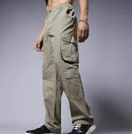 Men Utility Cargo - Olive Green