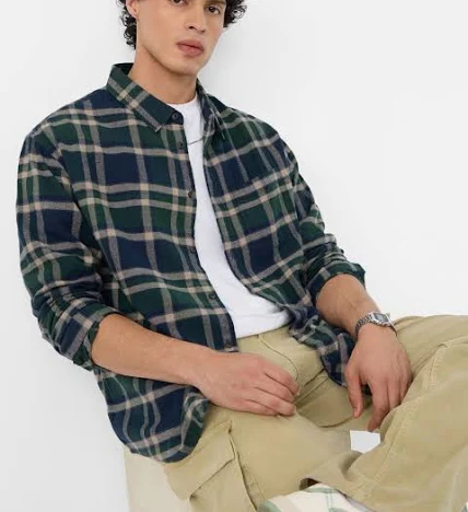 Plaid Shirt: Emerald